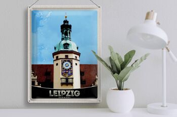 Signe en étain voyage 30x40cm, Leipzig, allemagne, église, visite de la ville 3