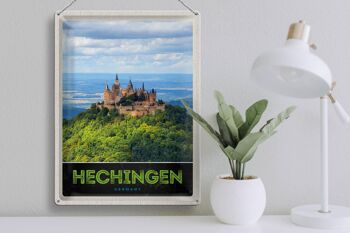 Panneau en étain voyage 30x40cm, vue sur Hechingen, château de Hohenzollern 3