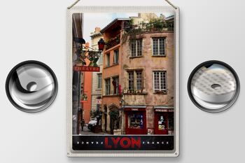 Plaque en tôle Voyage 30x40cm Lyon Ville France Tabac Théâtre 2