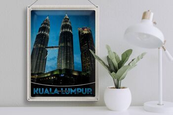 Panneau de voyage en étain, 30x40cm, gratte-ciel de Kuala Lumpur, malaisie 3