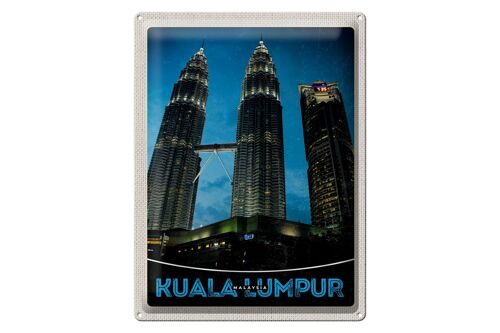 Blechschild Reise 30x40cm Kuala Lumpur Malaysia Wolkenkratzer