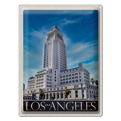 Blechschild Reise 30x40cm Los Angeles USA Amerika Hochhaus