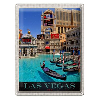 Blechschild Reise 30x40cm Las Vegas Bootstour USA Casino Amerika