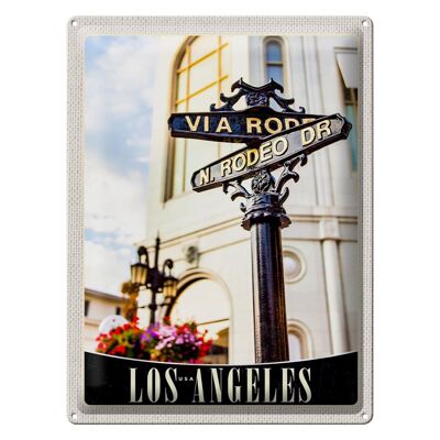 Cartel de chapa de viaje, 30x40cm, Los Ángeles, Estados Unidos, viaje, vacaciones