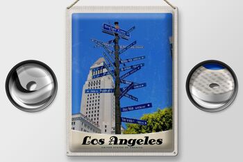 Panneau de voyage en étain, 30x40cm, Los Angeles, états-unis, amérique, Sister Citis 2