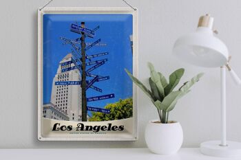 Panneau de voyage en étain, 30x40cm, Los Angeles, états-unis, amérique, Sister Citis 3