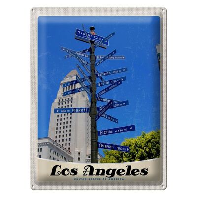 Blechschild Reise 30x40cm Los Angeles USA Amerika Sister Citis