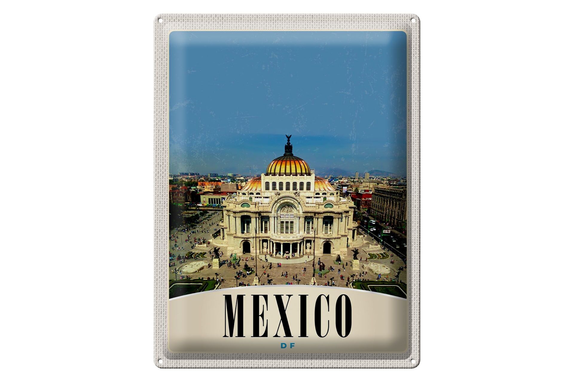 Cartel de chapa Viajes 30x40cm México Edificio Bellas Artes