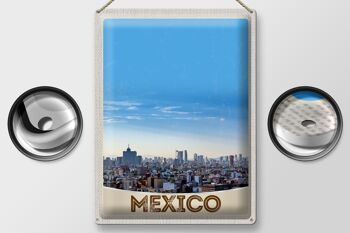 Signe en étain voyage 30x40cm, vue du mexique, Amérique, vacances aux états-unis 2