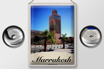 Signe en étain voyage 30x40cm, Marrakech, maroc, Culture mosquée 2