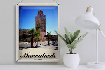 Signe en étain voyage 30x40cm, Marrakech, maroc, Culture mosquée 3