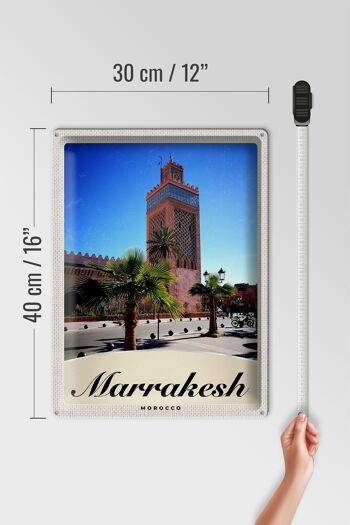 Signe en étain voyage 30x40cm, Marrakech, maroc, Culture mosquée 4