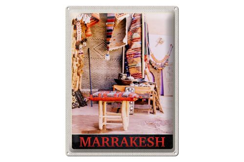 Blechschild Reise 30x40cm Marrakesch Marokko Kultur Urlaub