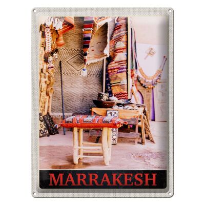 Blechschild Reise 30x40cm Marrakesch Marokko Kultur Urlaub