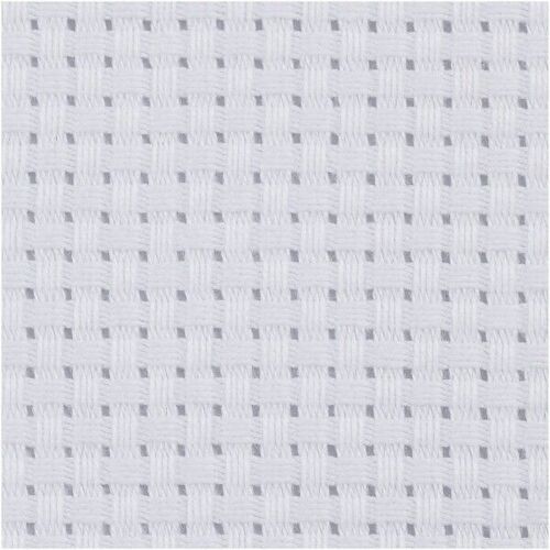 Toile à broder Aida - 3,5 ou 4,3 pts/cm (au choix) - Blanc - 50 x 50 cm