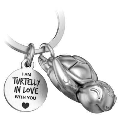 Llavero de tortuga "Turtelly in Love" "Snappy" con grabado - amuleto de la suerte cariñoso