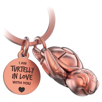 Porte-clés tortue "Turtelly in Love" "Snappy" avec gravure - compagnon porte-bonheur affectueux 2