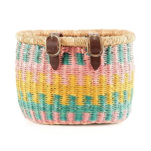 ELMINA : Panier à Vélo Enfant Motif Rose & Jaune