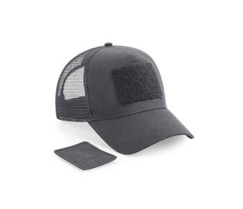 Casquette homme 'super papy' - grise - avec patch détachable imprimé message - fête des pères 3