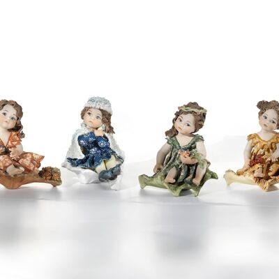 Porzellanfiguren über die Jahreszeiten