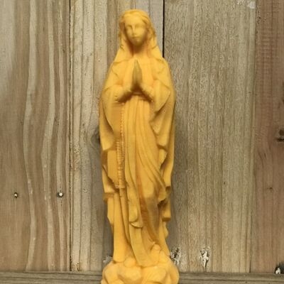 Madonna (Vergine Maria) in cera color albicocca