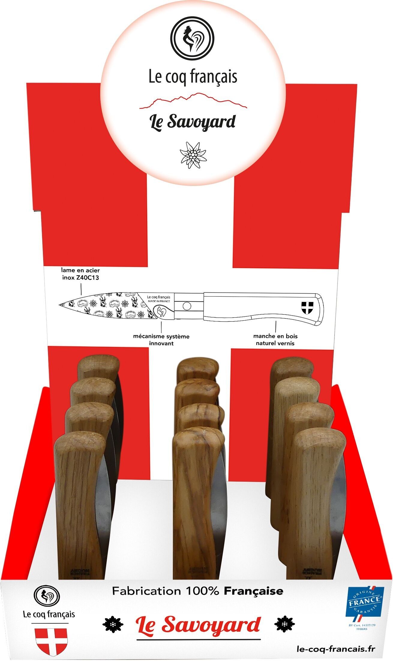 Display - Virole Lock pocket knives - Le Savoyard