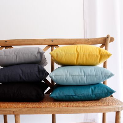 Cuscino quadrato sfoderabile, 100% cotone, 19 colori, collezione PANAMA