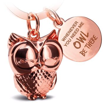 "Owl be There" porte-clés hibou "Owly" avec gravure - joli porte-bonheur hibou 3