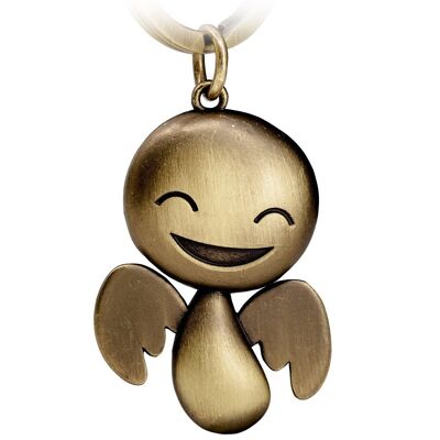 "Happy" Guardian Angel Keychain - Angel Lucky Charm