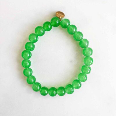 Green elasticated Jellybeans bracelet
