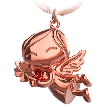 Porte-clés ange gardien "Lucky" - porte-bonheur ange - ange porte-bonheur avec feuille de trèfle 14