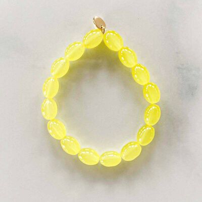 Bracelet Jellybeans élastiqué jaune