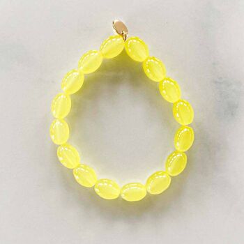 Bracelet élastiqué jaune