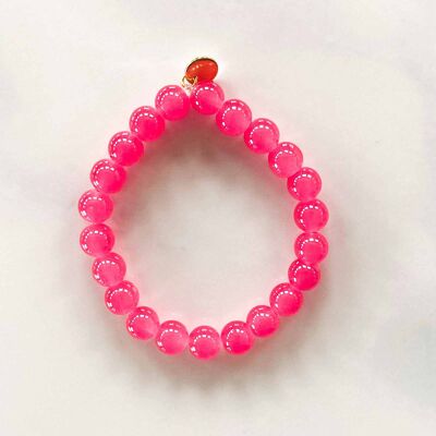 Fuchsia elasticated Jellybeans bracelet