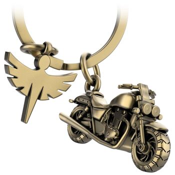 Porte-clés moto "Chopper" avec ange gardien - porte-bonheur ange pour motocyclistes fans de chopper 3