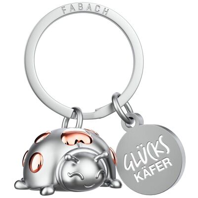 "Lucky Beetle" Ladybug Keyring "Marie" with engraving - Loving lucky charm with heart