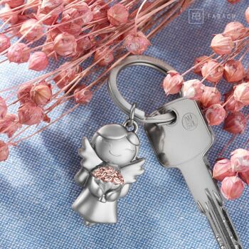 Porte-clés ange gardien "Étoile" - ange porte-bonheur avec fleurs - porte-bonheur ange 11