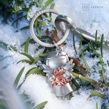 Porte-clés ange gardien "Étoile" - ange porte-bonheur avec flocon de neige - porte-bonheur ange 11