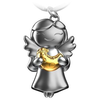 Porte-clés ange gardien "Étoile" - ange porte-bonheur avec lune - porte-bonheur ange 1