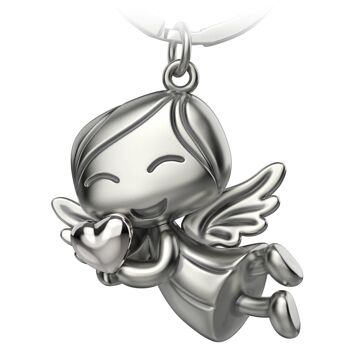 Porte-clés ange gardien "Lucky" - porte-bonheur ange - ange porte-bonheur avec coeur 3