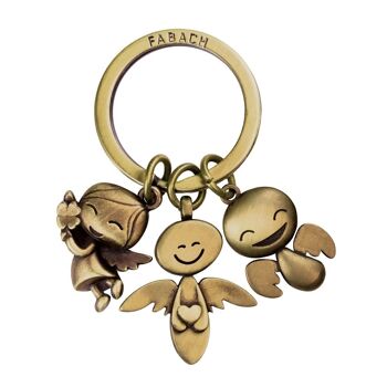 Porte-clés ange gardien "3 anges" - porte-bonheur ange - ange porte-bonheur 2