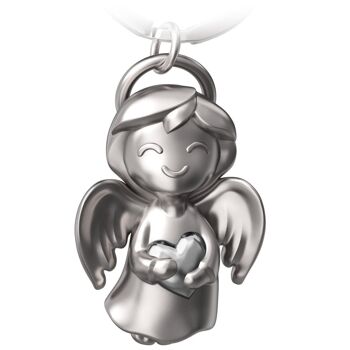 Porte-clés ange gardien "brillant" - porte-bonheur ange - ange porte-bonheur avec coeur 3