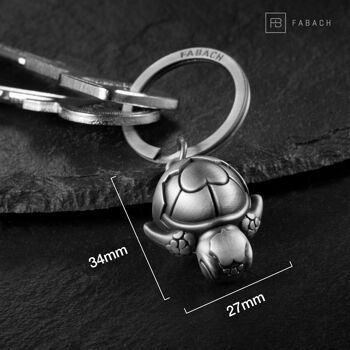 Porte-clés bébé tortue "Shelly" avec coeur - cadeau porte-bonheur pour couples partenaire femme enfant 8
