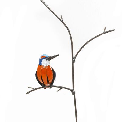 Zimba-Arts METAL KINGFISHER ON TREE