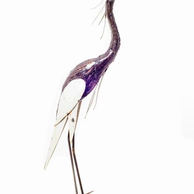 Zimba-Arts METAL WHITE HERON LARGE