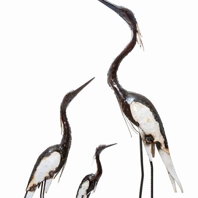 Zimba-Arts METAL WHITE HERON MEDIUM