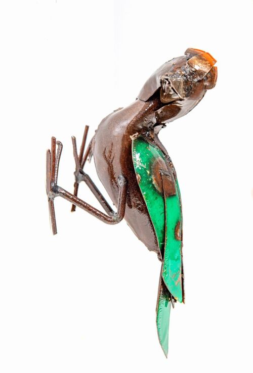 Zimba-Arts METAL MEDIUM NATURAL GREEN RED WOODPECKER