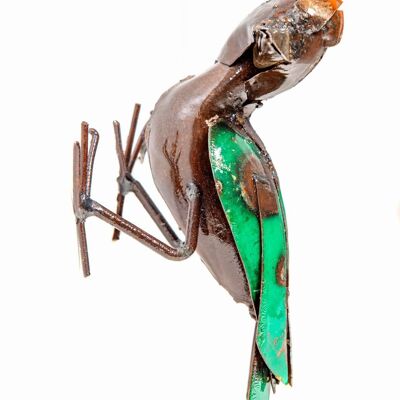 Zimba-Arts METAL MEDIUM NATURAL GREEN RED WOODPECKER