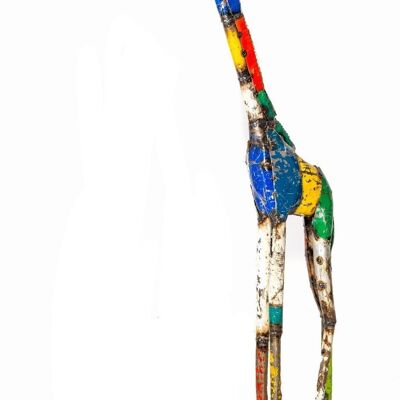 Zimba-Arts EXTRA GROSSE BUNTE GIRAFFE AUS METALL