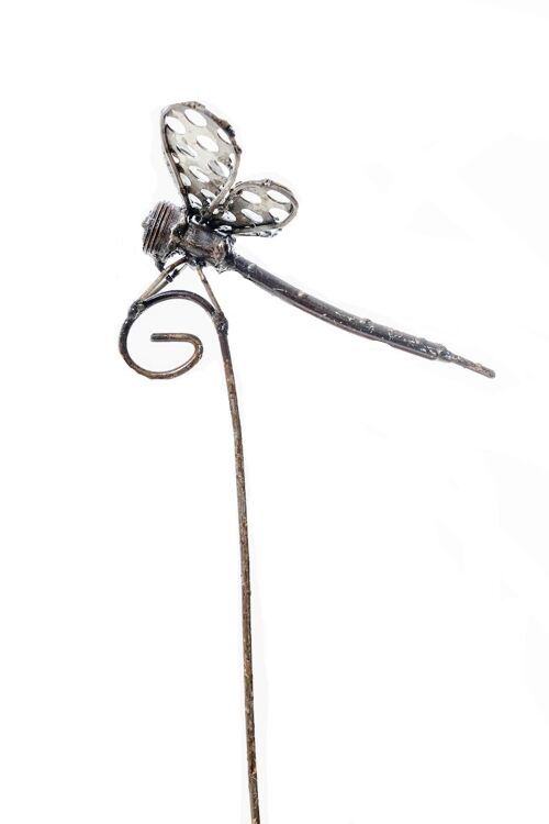 METAL MESH SMALL DRAGON FLY ON STICK